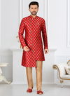 Red Colour Rangbaaz Vol 20 Designer function wear Stylish Banarasi Silk Readymade Mens Kurta Payjama Collection 2003